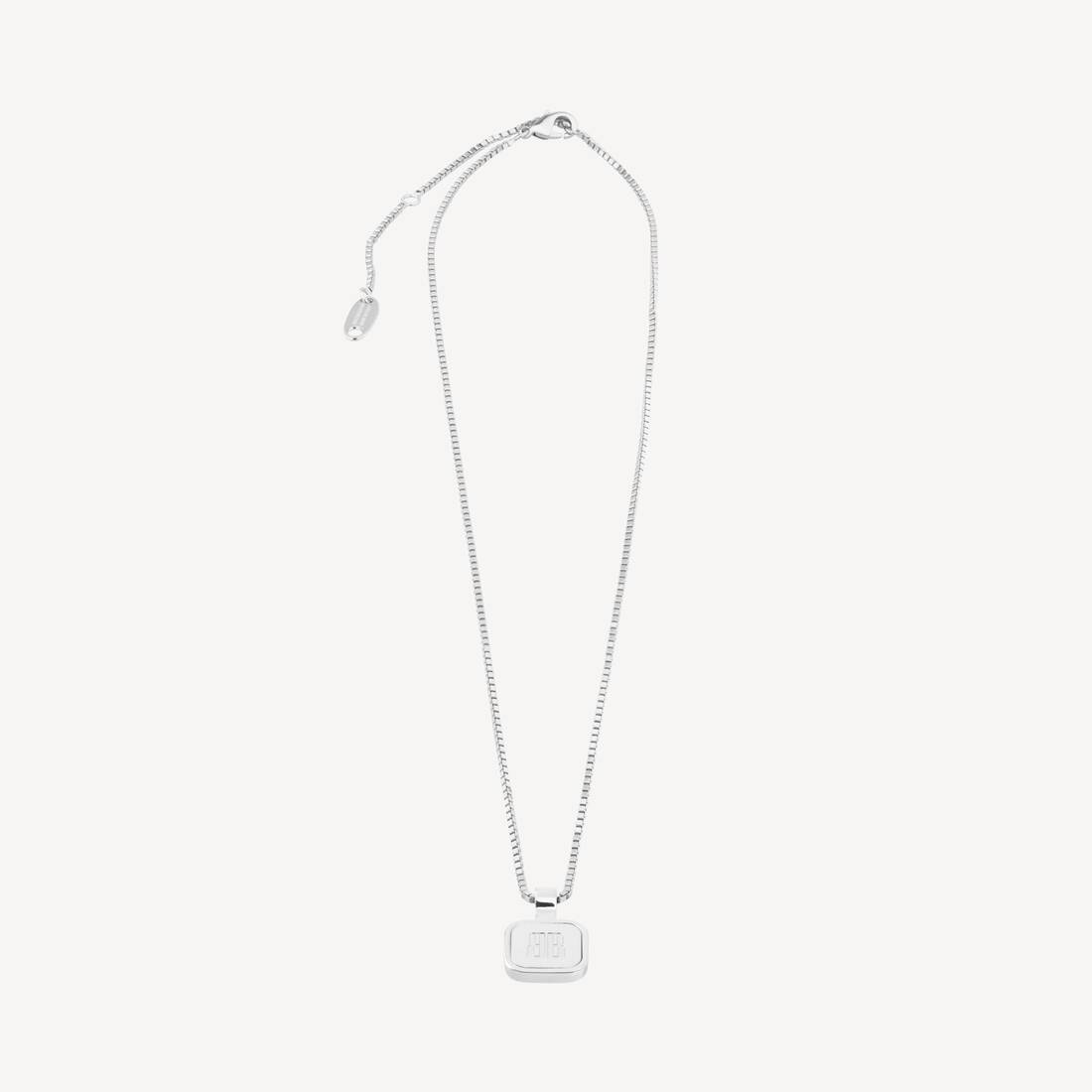 Collar largo Nano Square en plata