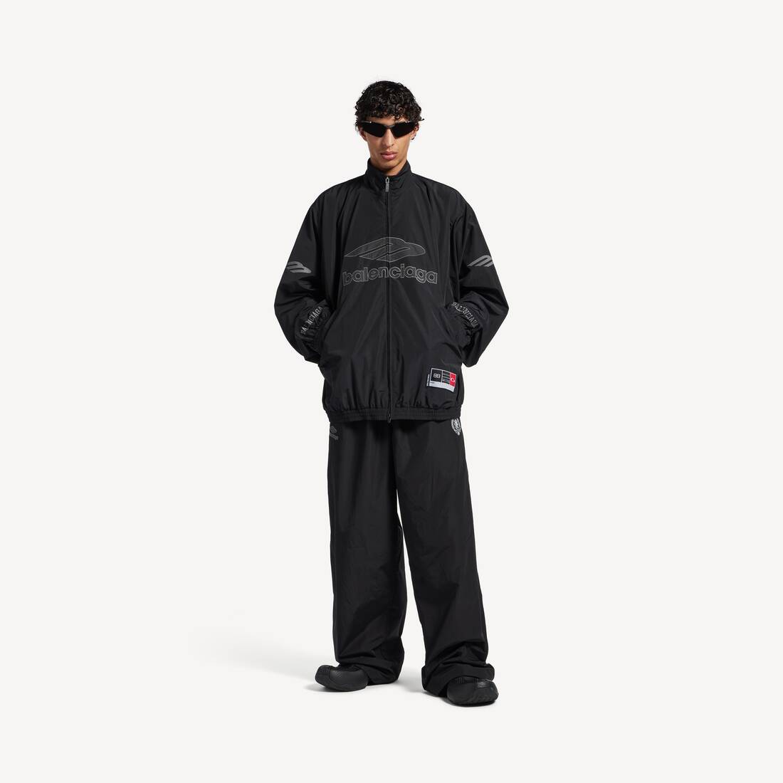Chaqueta de chándal de fútbol para hombre 3b en negro