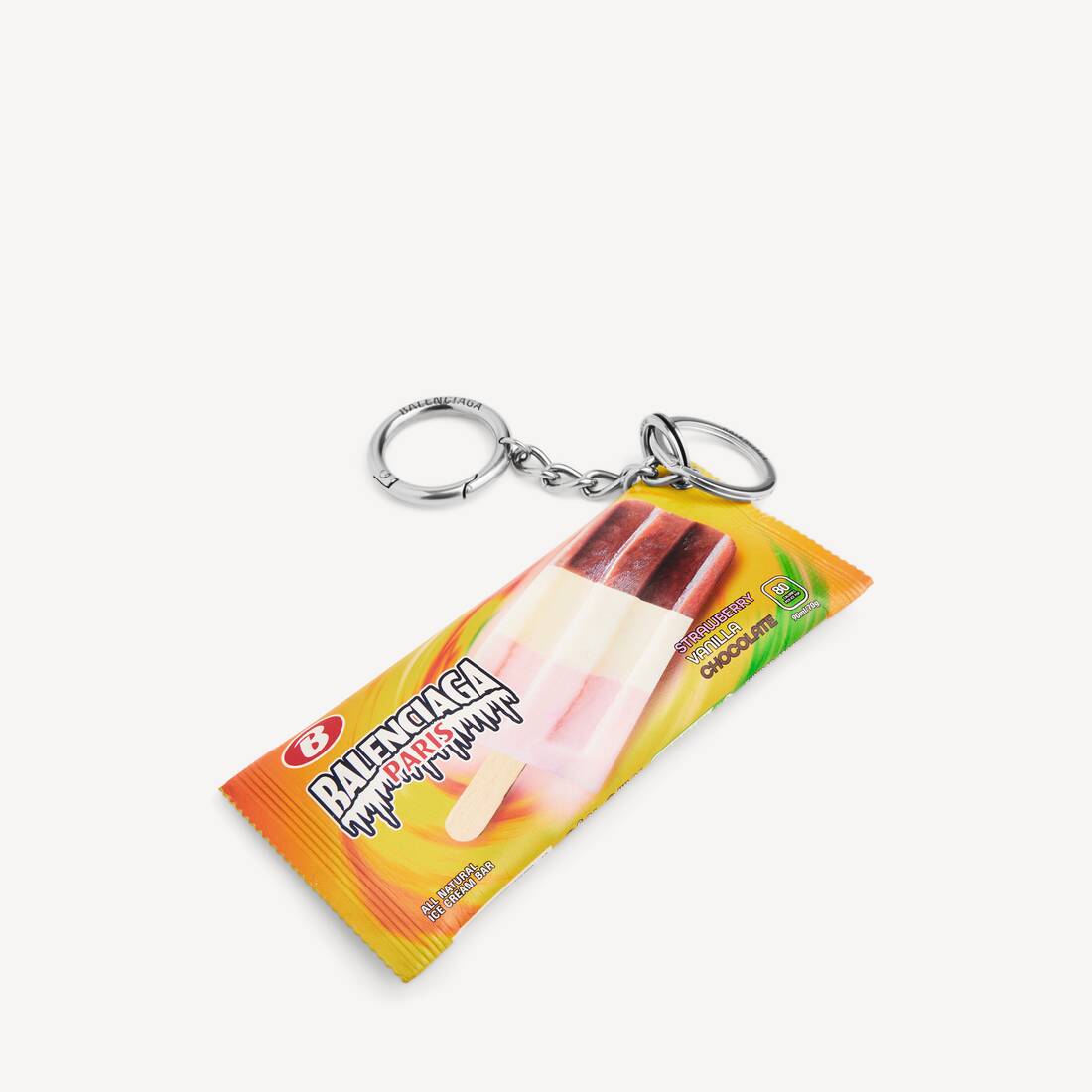 Porta llaves/abalorio para bocadillos para hombre en amarillo