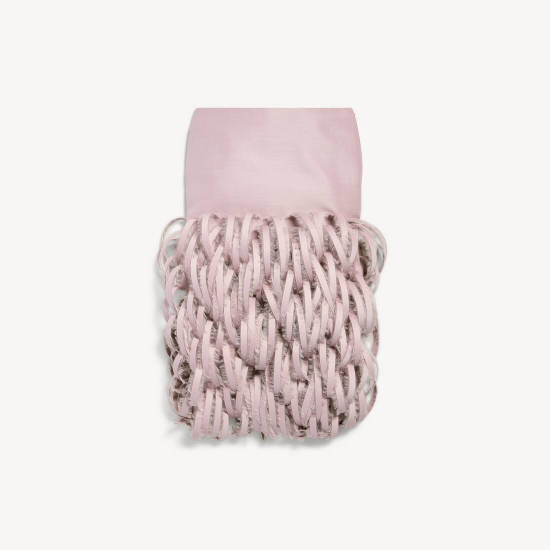 Falda lápida de plumas abrigadas para mujer en rosa polvo