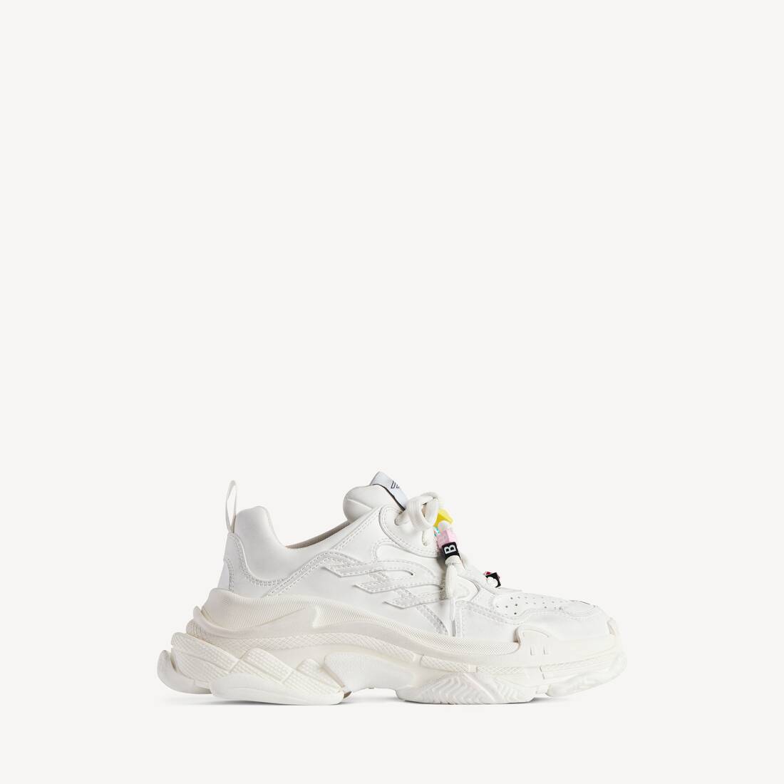 Zapatilla Deportiva Triple S para Mujer con Adornos en Blanco