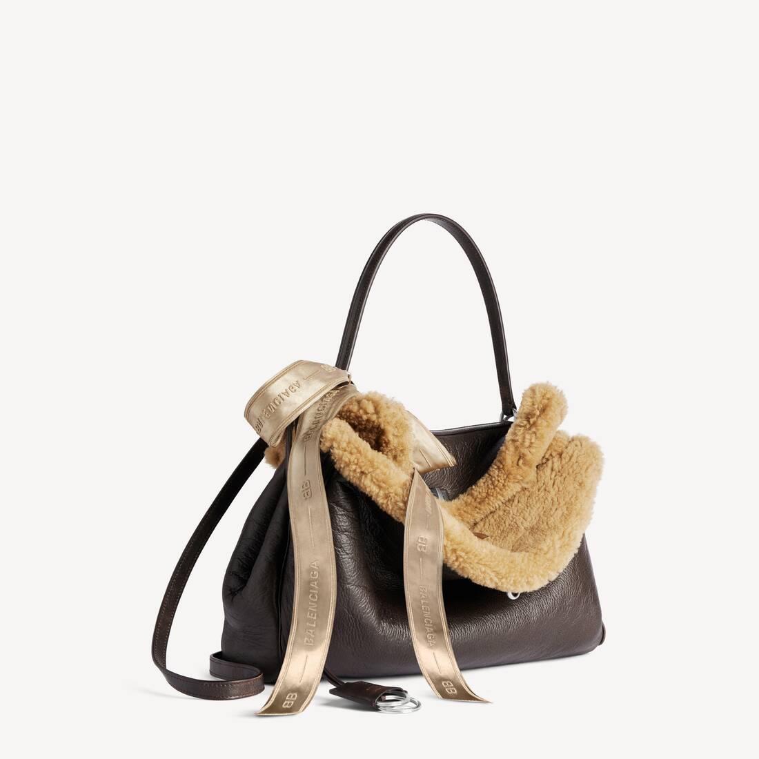 Bolso de Rodeo para Mujer Mediano en Marrón/Beige
