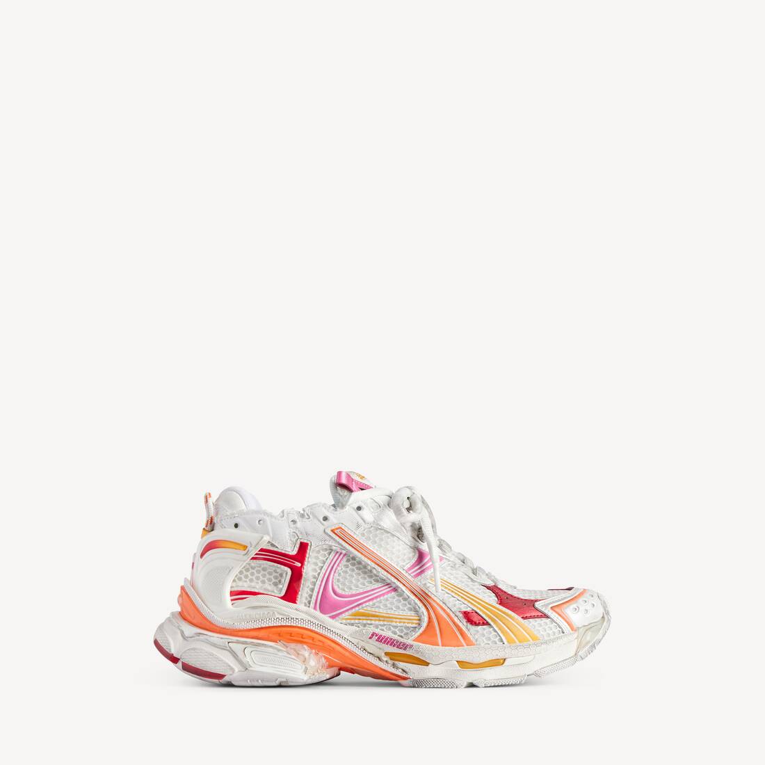 Zapatilla deportiva para mujer en blanco/naranja/rosa/rojo