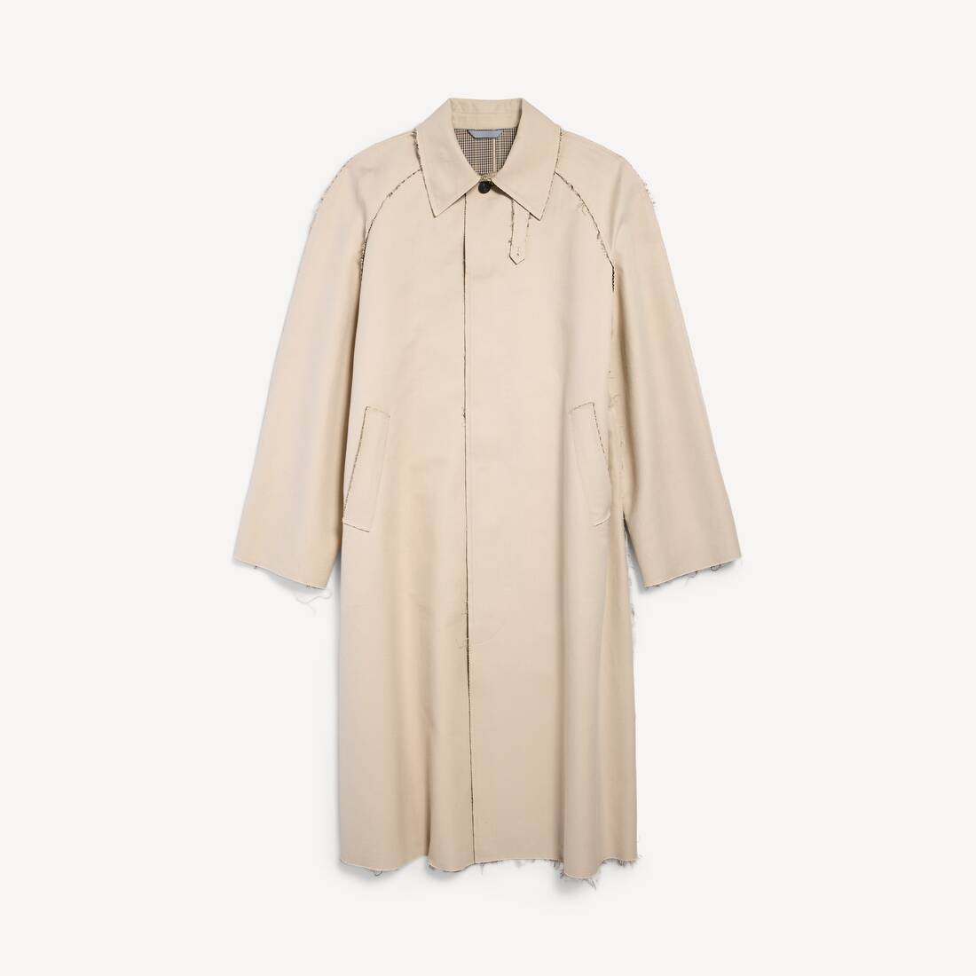 Chaqueta de hombre con corte en bruto en beige