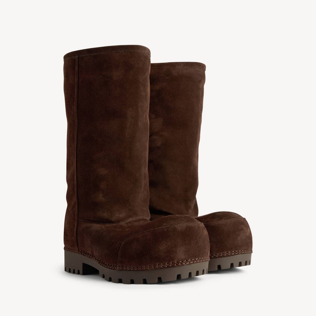 Bota alta de piel de Alaska para mujer en color café claro