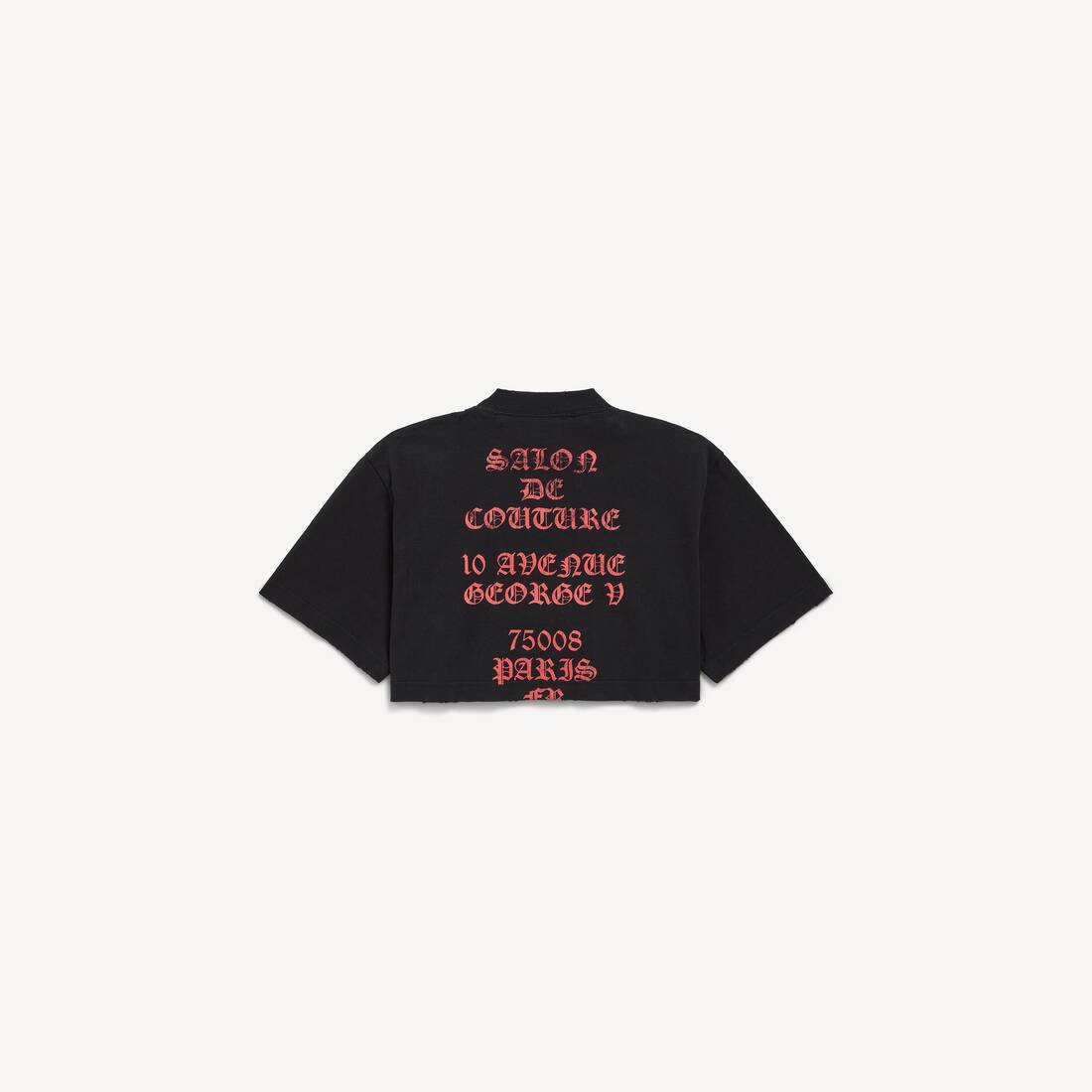 Camiseta corta Balenciaga Sacré Cœur para mujer en negro