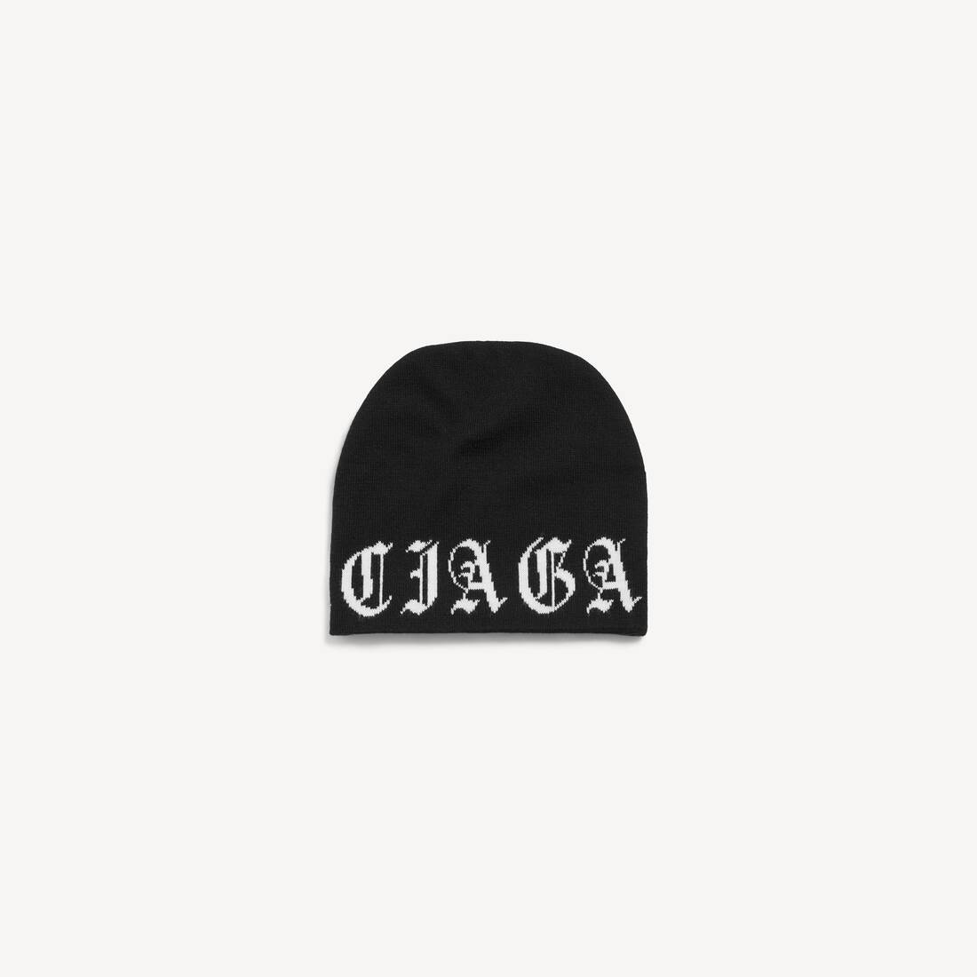 Gorro de lana negro y blanco para hombre