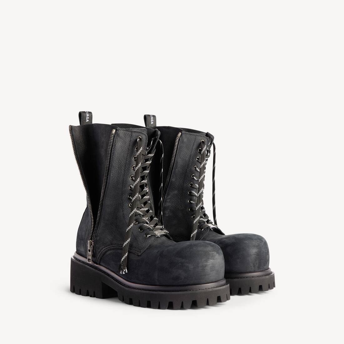 Bota con cremallera para hombre en negro