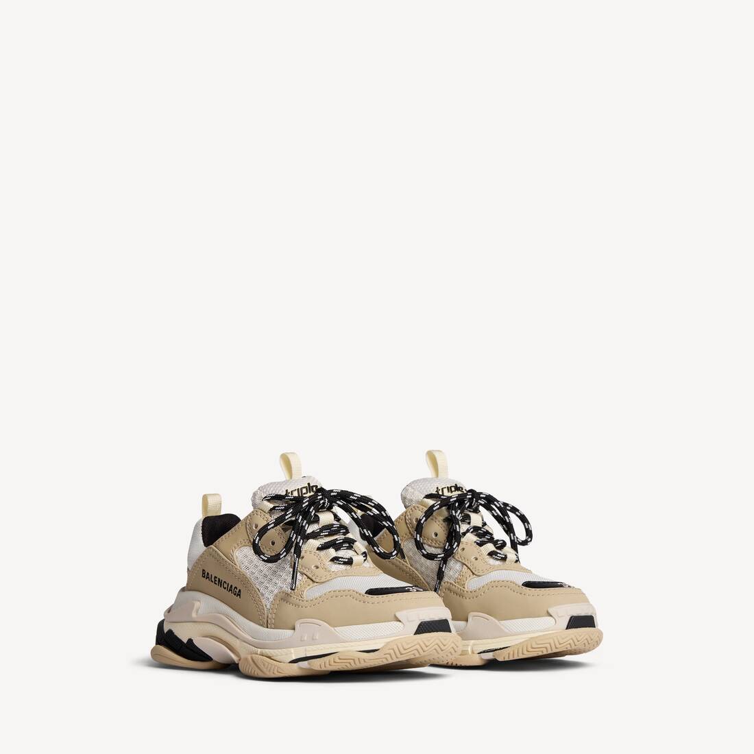 Niños - Zapatilla Triple S en beige/blanco