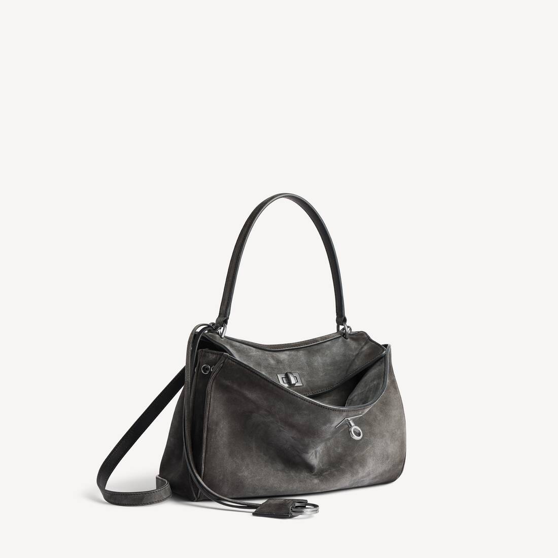 Bolso de Rodeo para Mujer Pequeño en Gris Tormenta