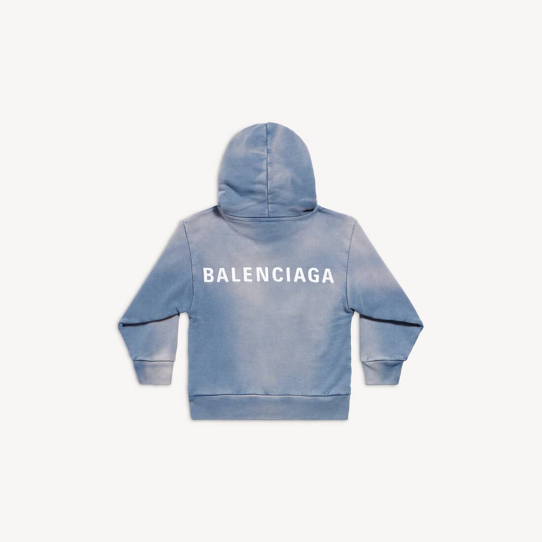 Niños - Sudadera con capucha Balenciaga trasera en azul/blanco