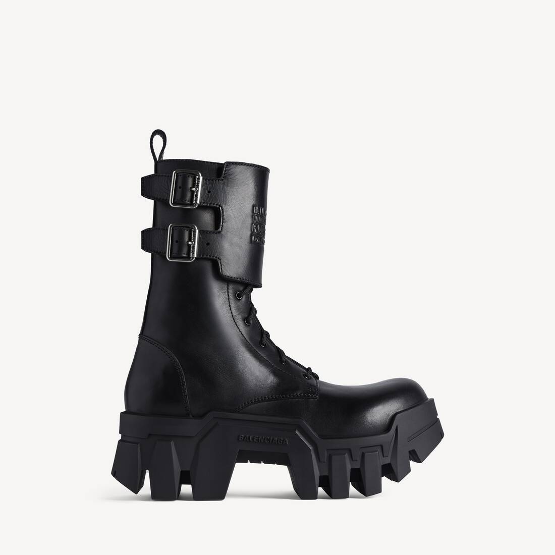 Bota de combate Bulldozer para hombre con cordones en negro