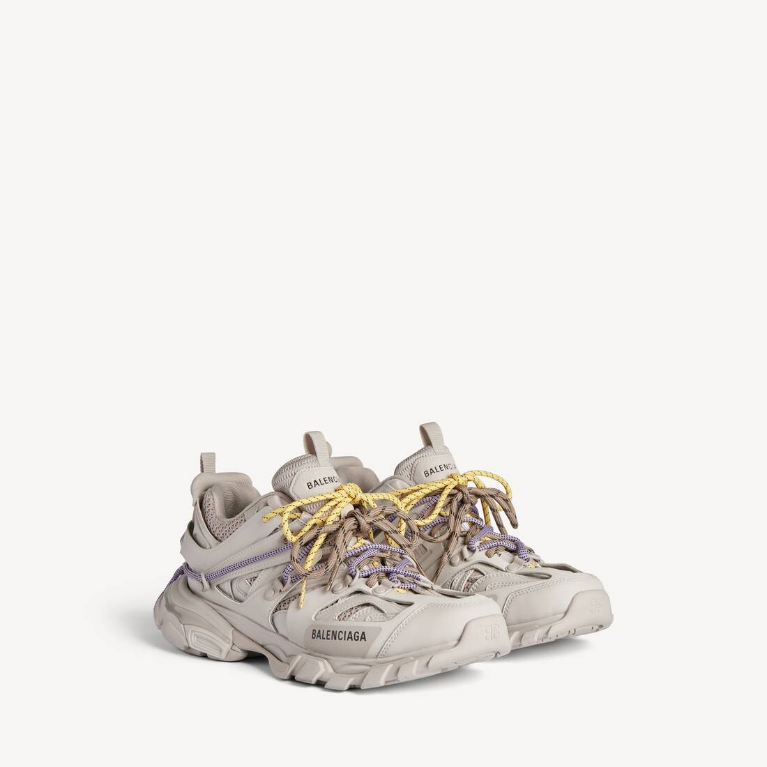 Zapatilla de lona para mujer con cordones de pista y sendero en beige/amarillo/morado/marrón/negro