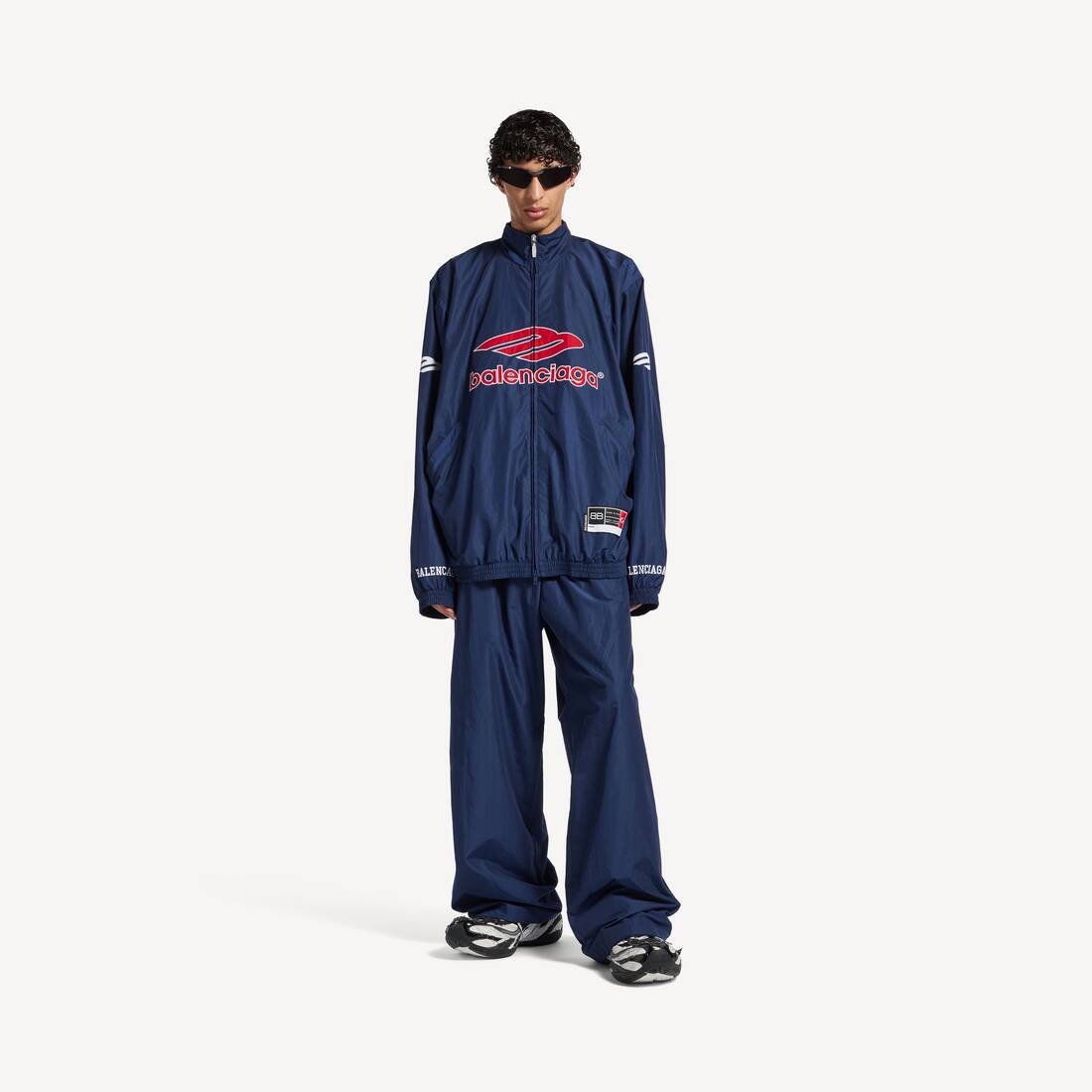 Chaqueta de chándal de fútbol para hombre 3b en nuevo navy oscuro