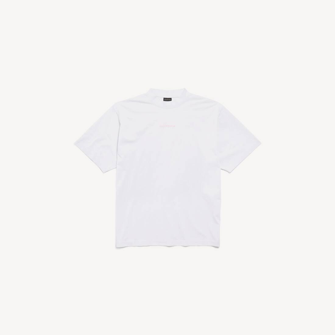 Camiseta hombre Balenciaga modelo medio en blanco sucio/rosa bebé