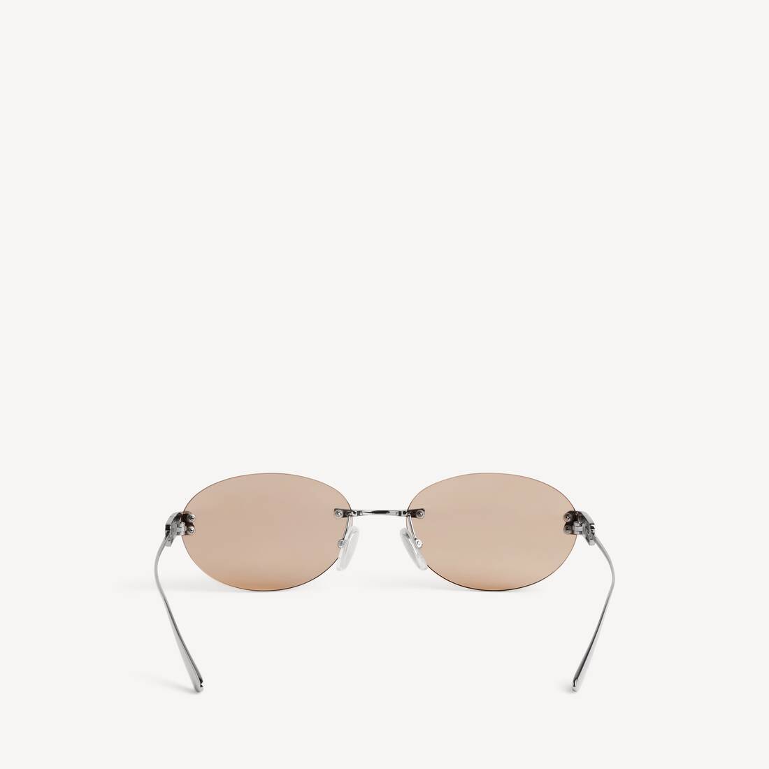 Gafas de sol Gossip Oval AF en metal ruthenio oscuro con lentes marrones