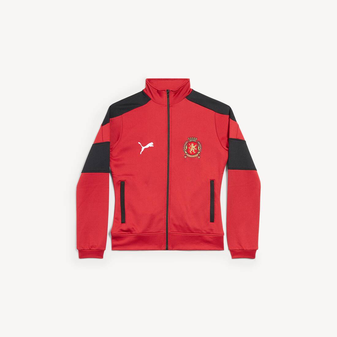 Chaqueta de chándal ajustada Balenciaga I Puma en negro/rojo
