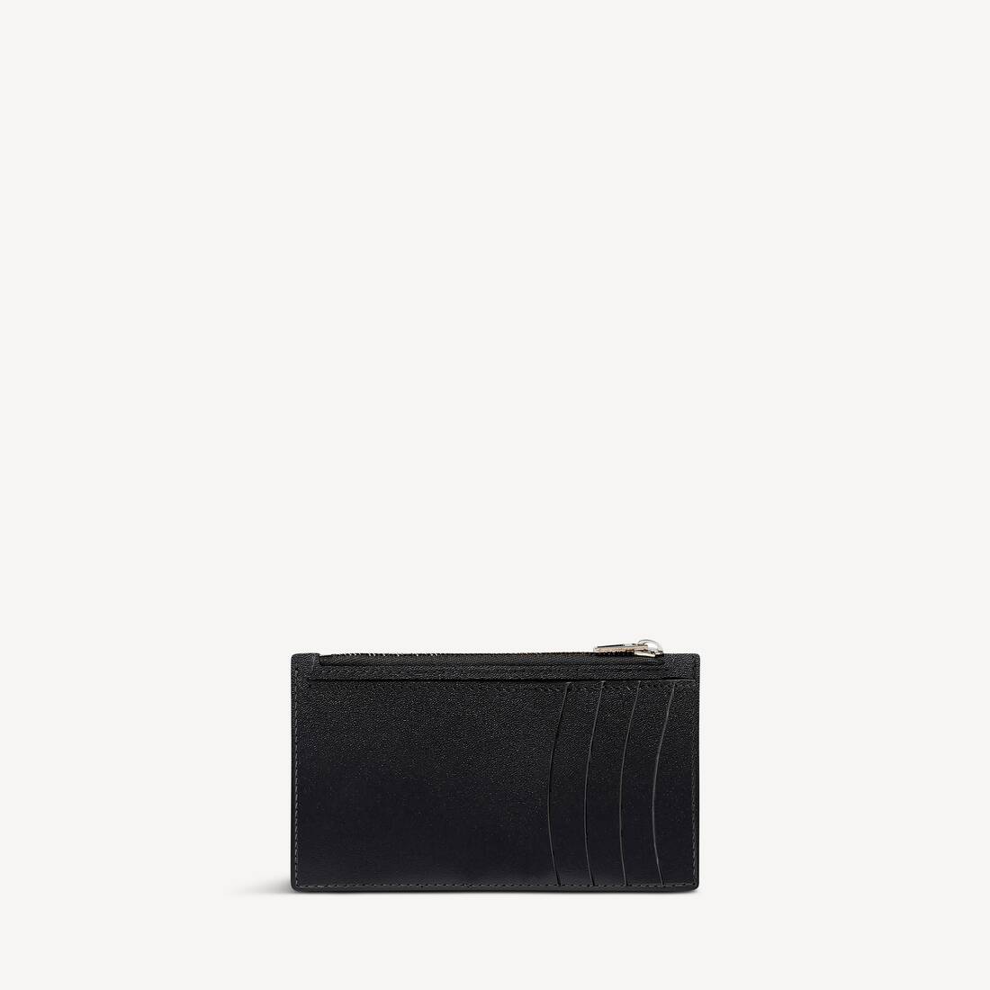 Billetera de monedas y tarjetas para mujer con forma de reloj de arena en negro