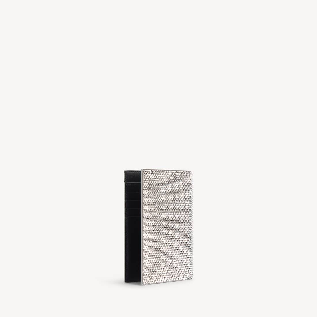 Portapasaporte para Hombre con Strass en Gris Humo