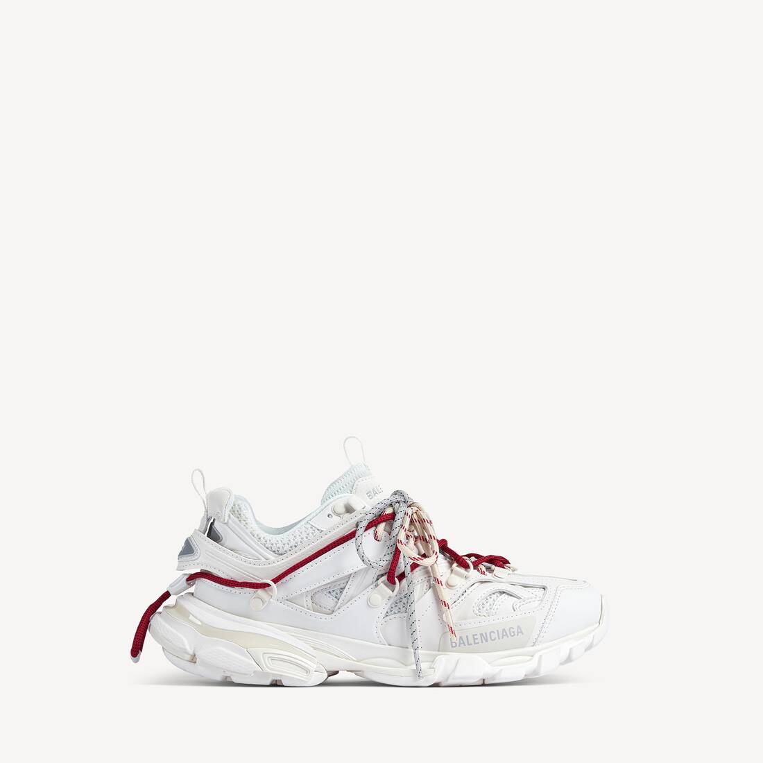 Zapatilla de pista y senderismo para mujer en blanco/rojo/gris/negro