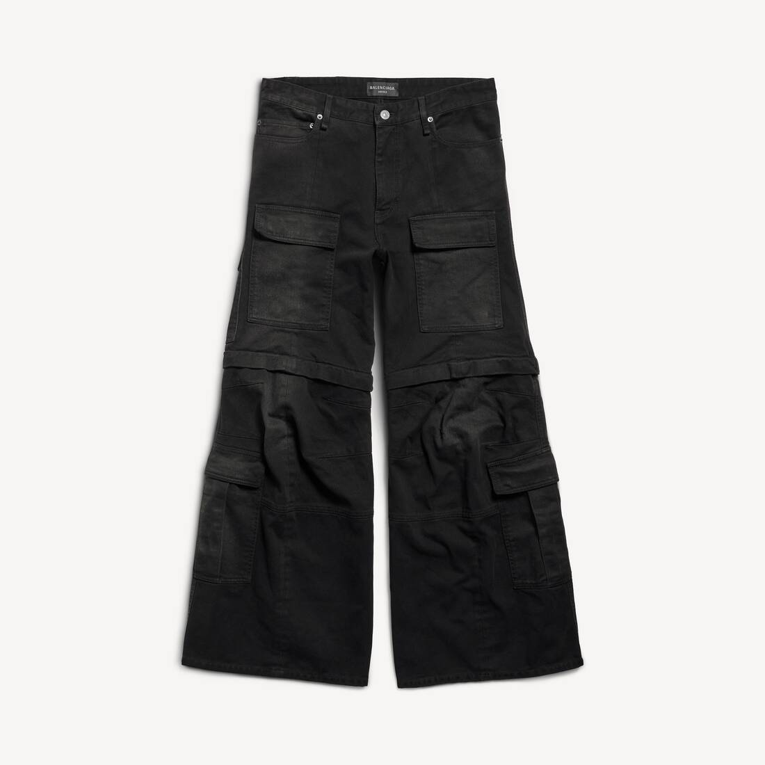 Pantalones de camuflaje con abertura en negro