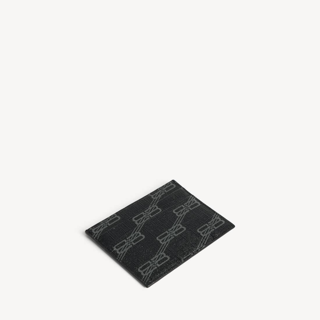 Porta tarjetas Signature Bb Monogram con tela barnizada en negro