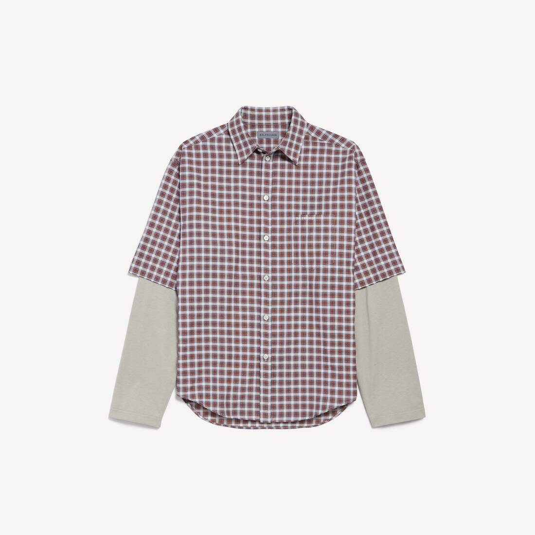 Camisa de manga incorrecta para hombre en rojo/navy