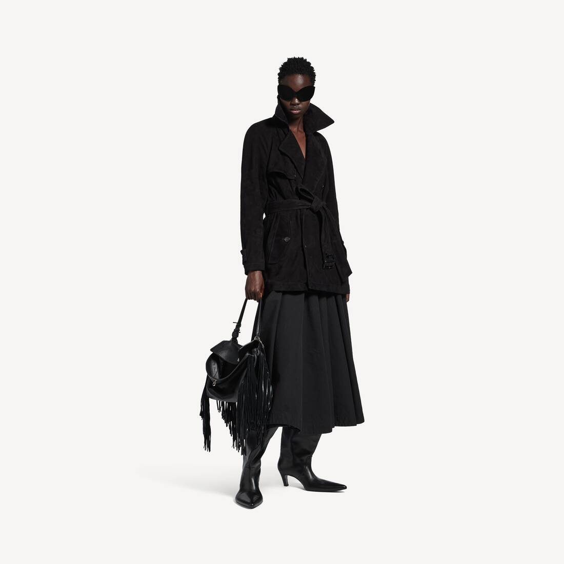 Chubasquero Corto para Mujer en Negro