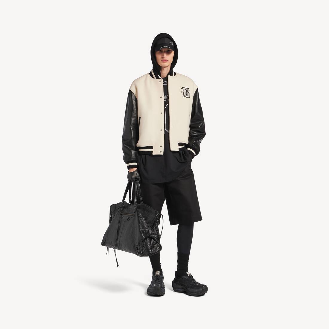 Chaqueta de Varsity de Balenciaga para Hombre | Colaboración NBA en marfil