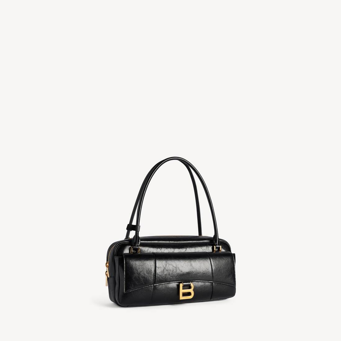 Bolsa de bolos plana tipo reloj de arena para mujer en negro