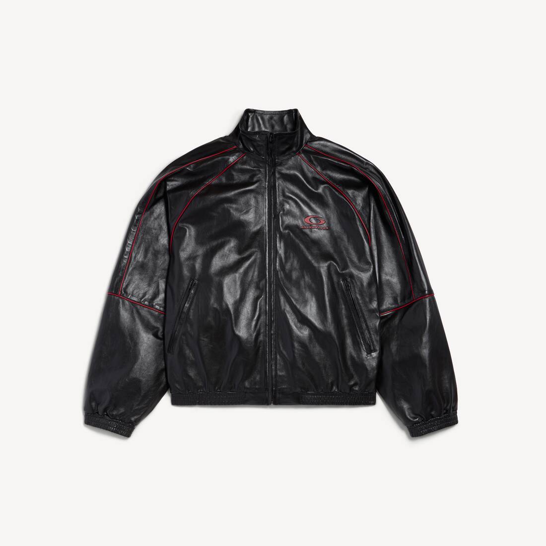 Chaqueta de chándal para hombre en negro/borgoña