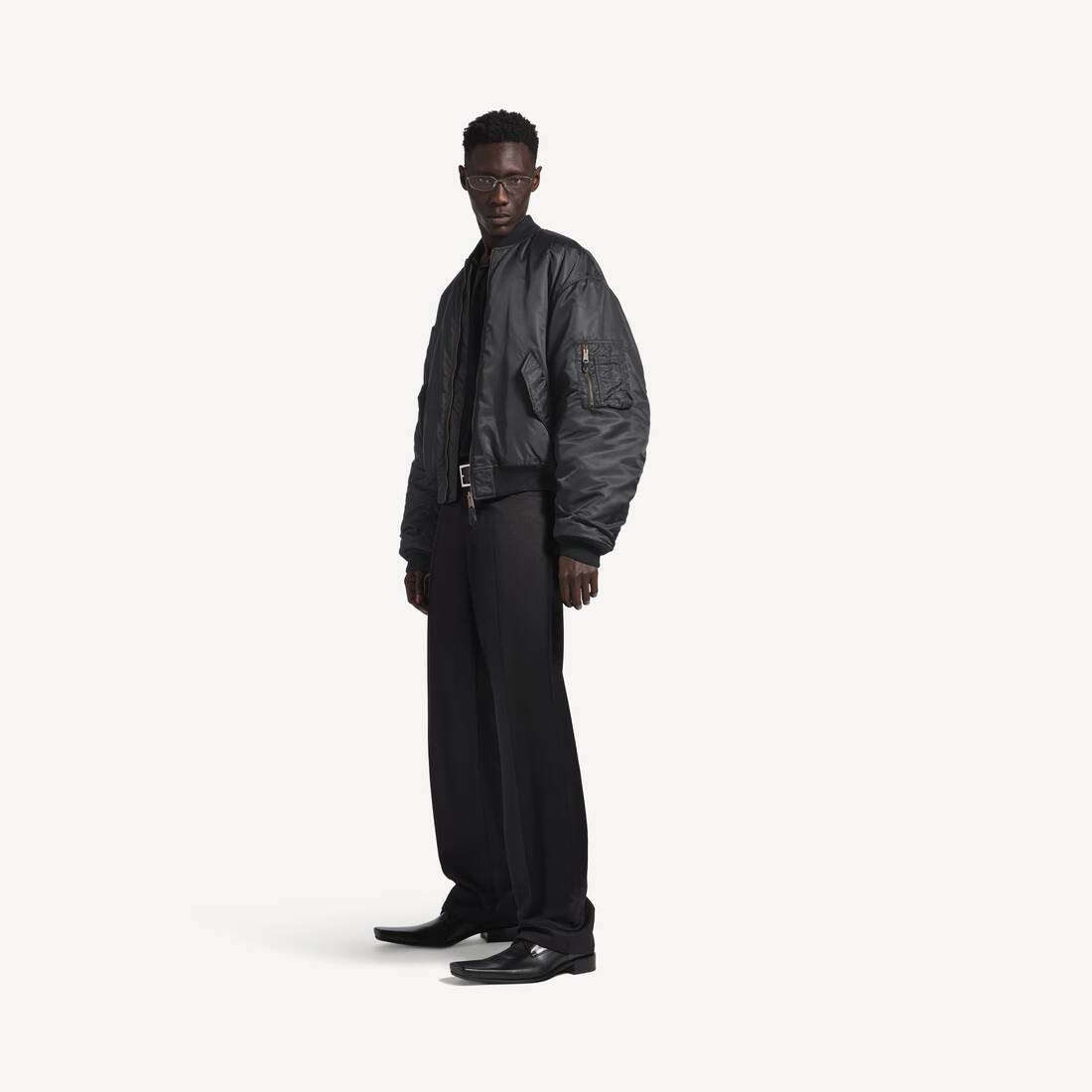 Chaqueta bomber estándar para hombre en negro