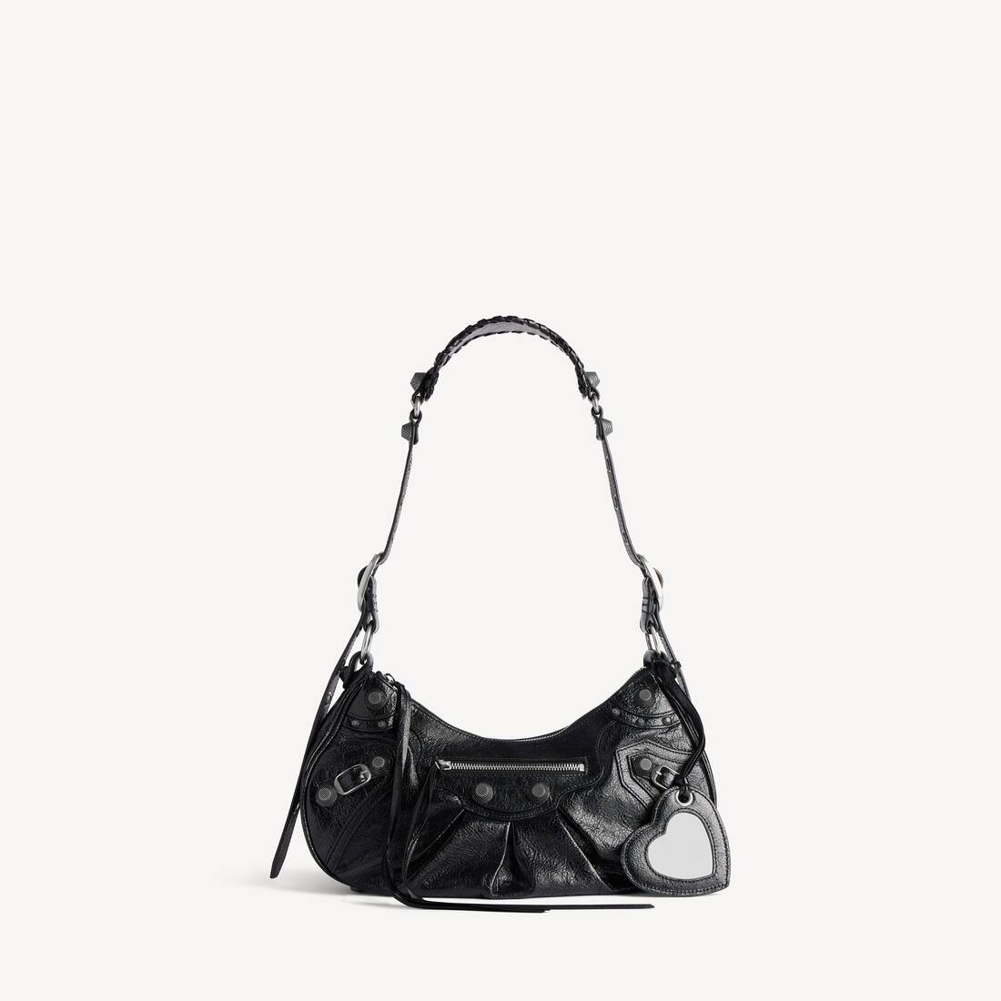 Bolso de hombro Le Cagole para mujer pequeño en negro