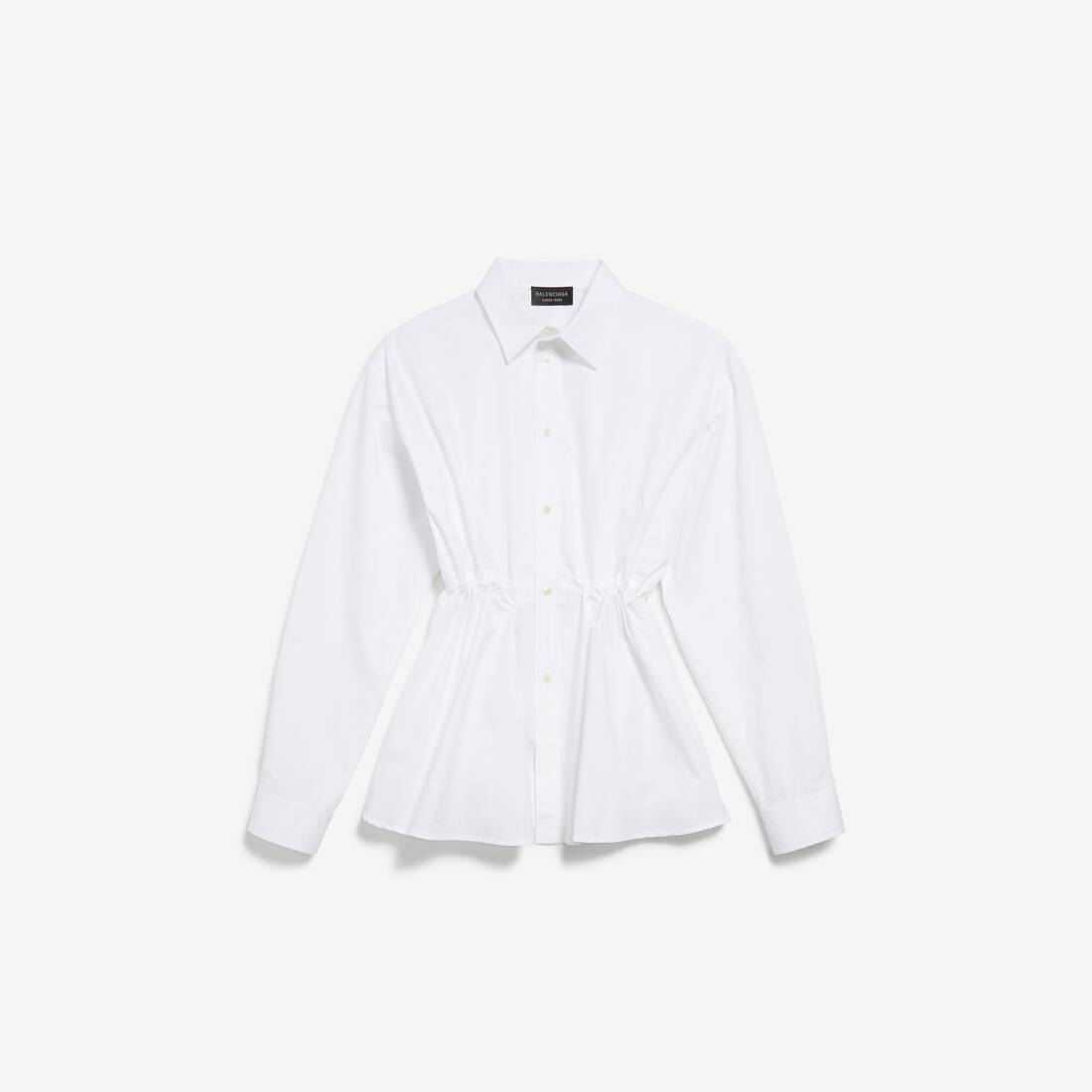 Camisa de silueta reloj de arena para mujer en blanco