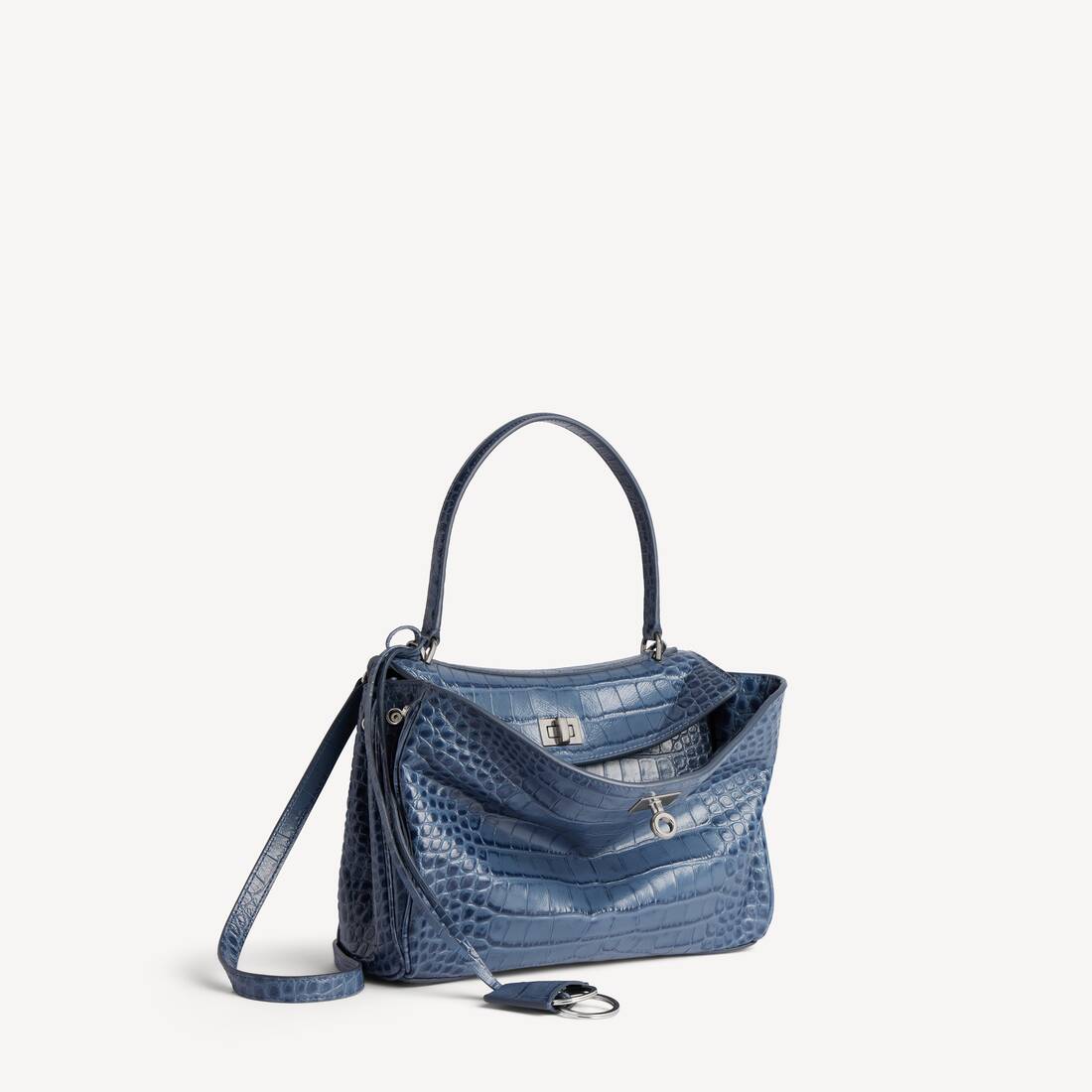 Bolso de Rodeo para Mujer Pequeño en Azul Oscuro Desvanecido