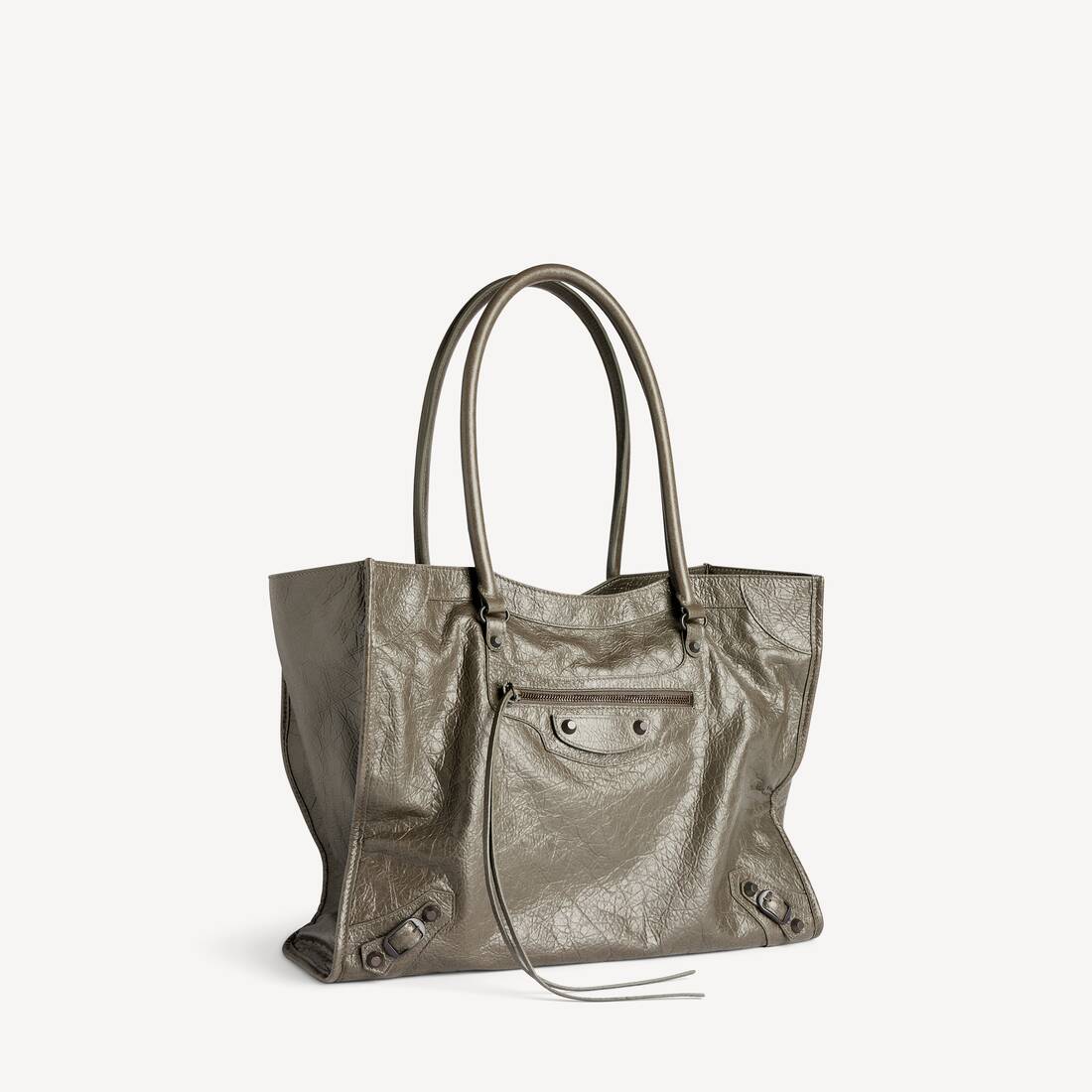 Bolsa bandolera Le City para mujer mediana en verde ejército
