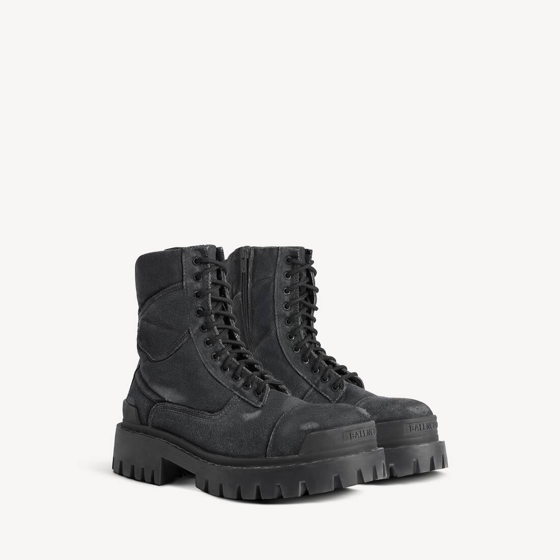 Bota de combate para hombre en negro