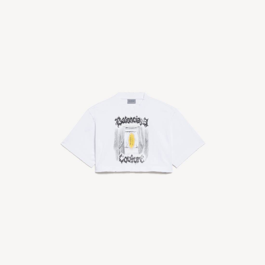 Camiseta Corta de Salon De Couture para Mujer en Blanco
