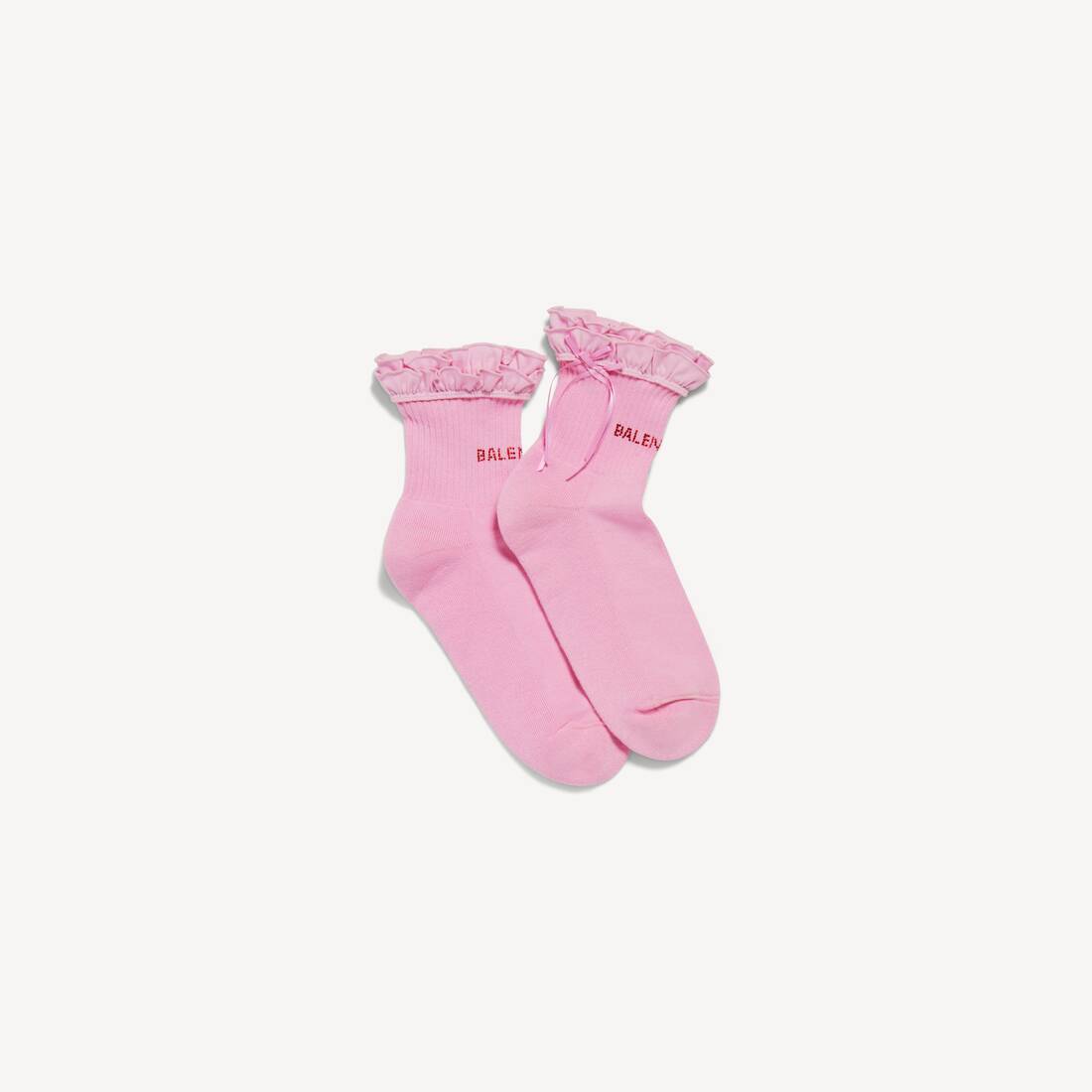 Calcetines con lazo para mujer en rosa/rojo