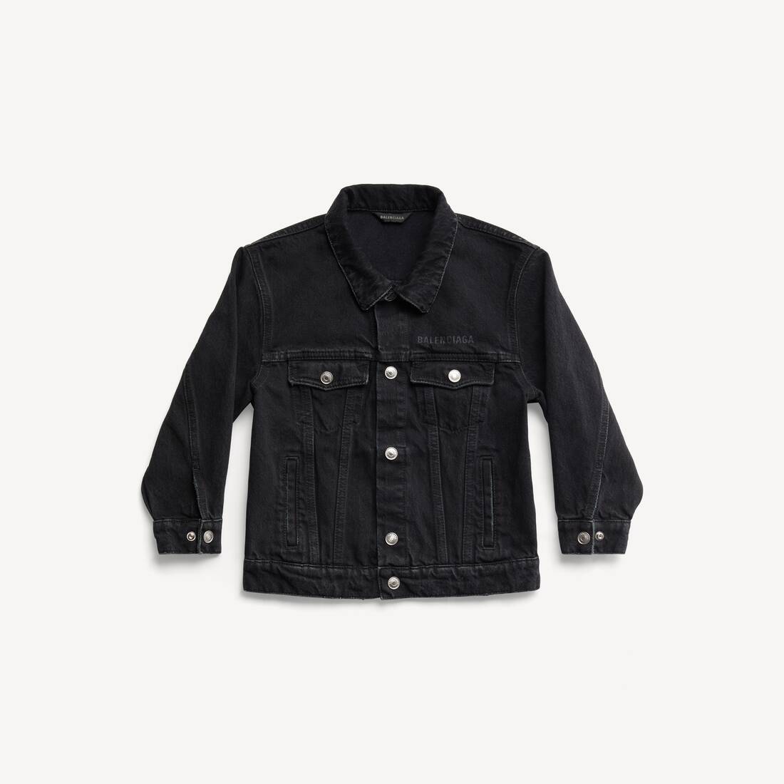 Niños - Chaqueta Balenciaga Oversized en negro desgastado