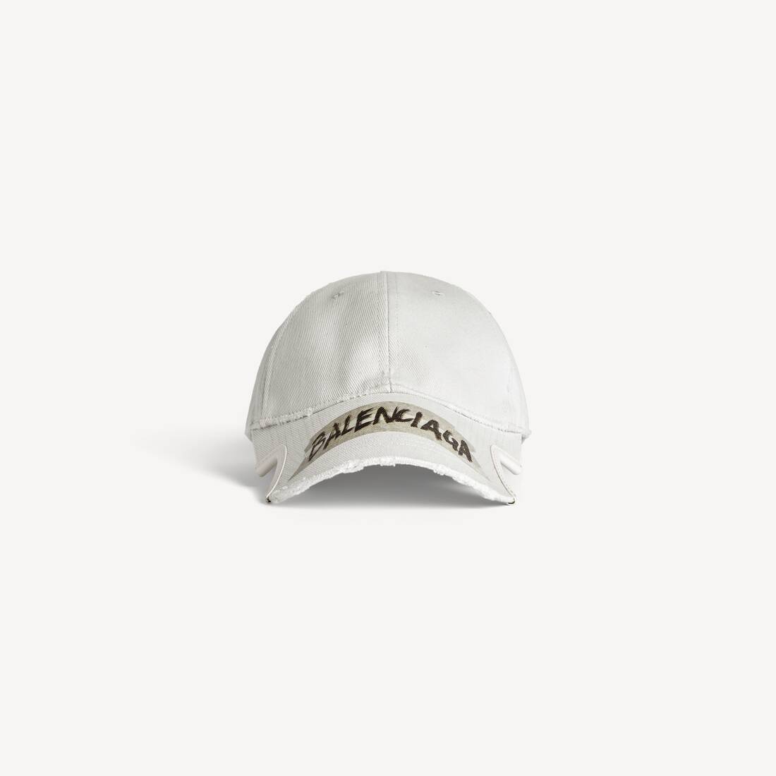 Gorra de cinta para mascar en blanco sucio para hombre