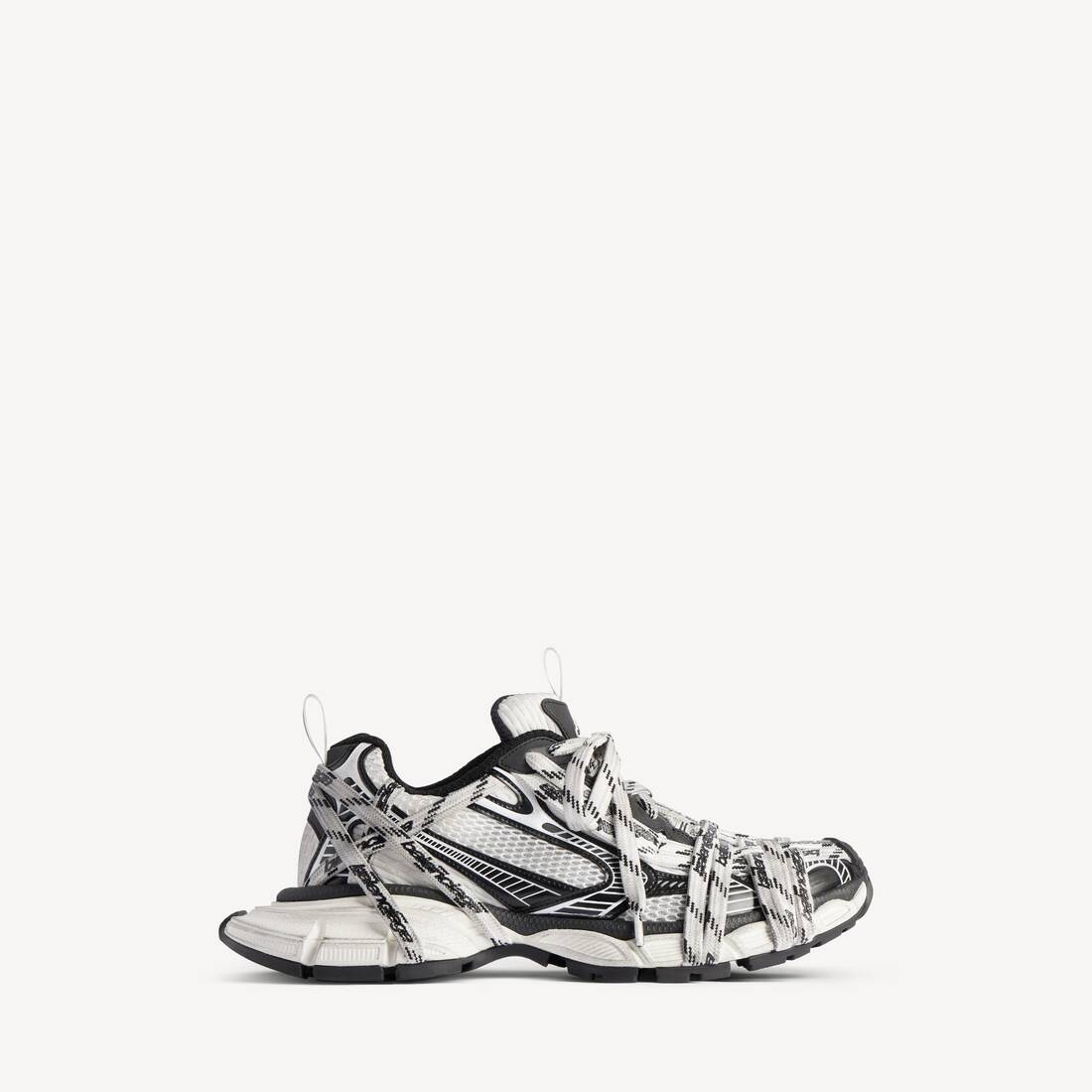 Zapatilla con logo de extremas cordones para mujer en blanco/negro