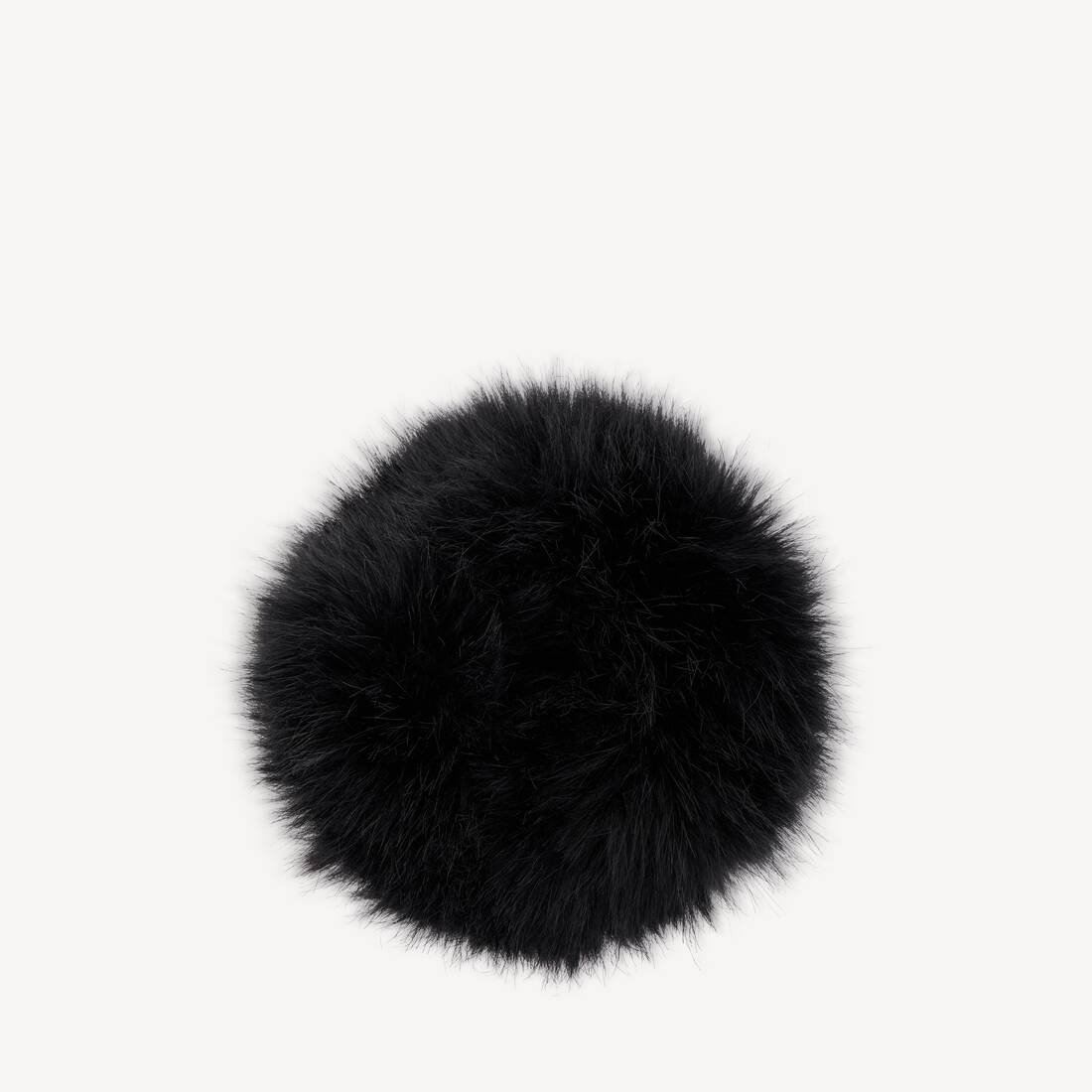Scrunchie de felpa falsa para mujer en negro