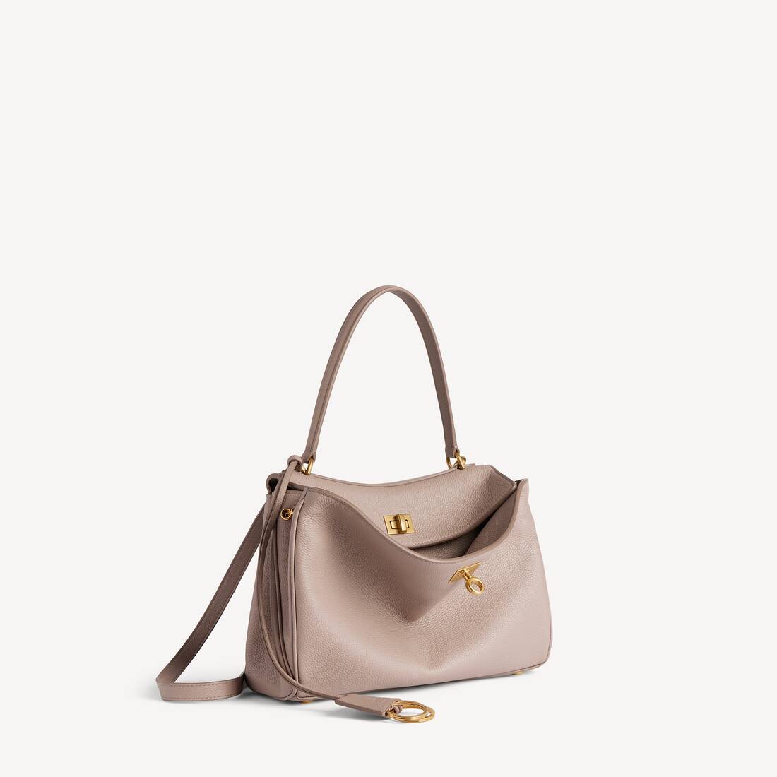 Bolso de Mujer Rodeo Pequeño en Cuero de Ternera Graneado en Color Sésamo