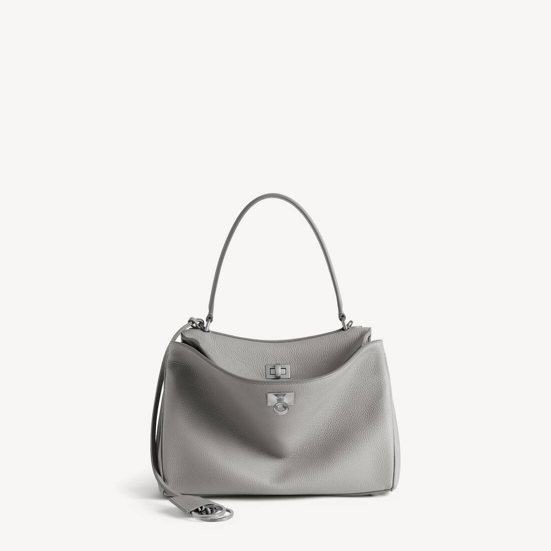 Bolso de mano para mujer Rodeo pequeño en cuero de becerro granulado en gris Balenciaga