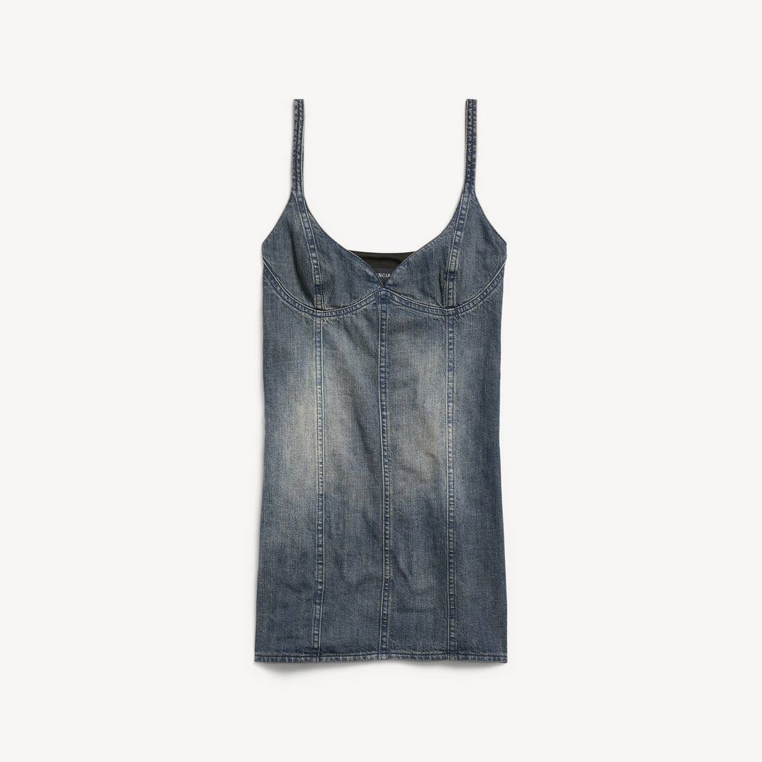 Vestido Mini de Corpiño para Mujer en Azul