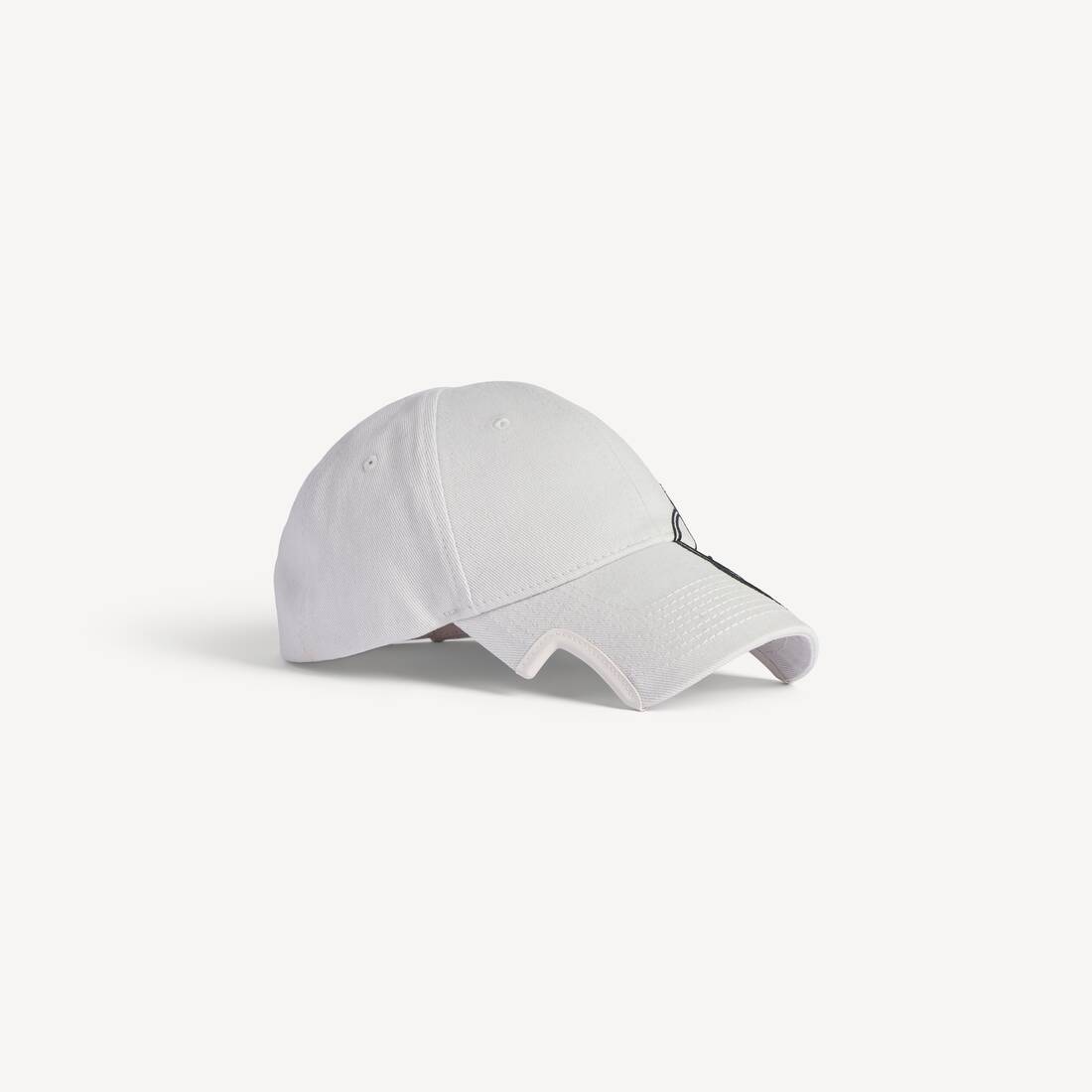 Gorra de letra cursiva para hombre en blanco sucio