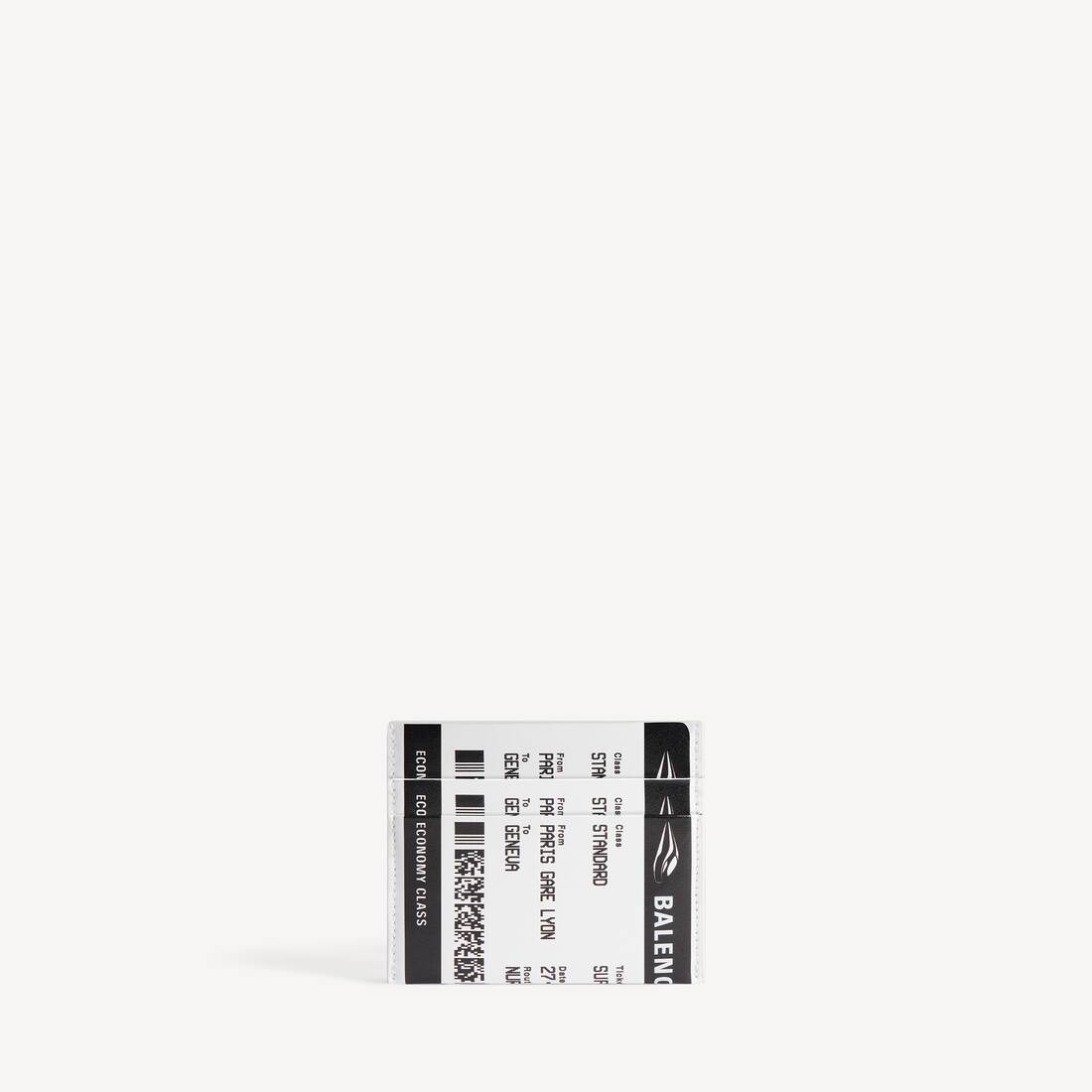 Porta tarjeta de embarque para pasaporte para hombre en negro/blanco