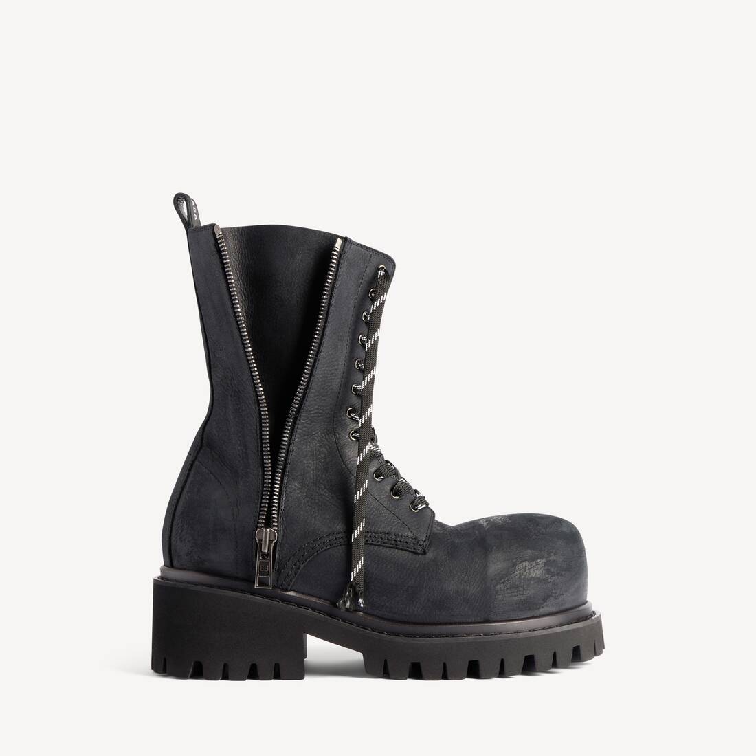 Bota con cremallera para hombre en negro