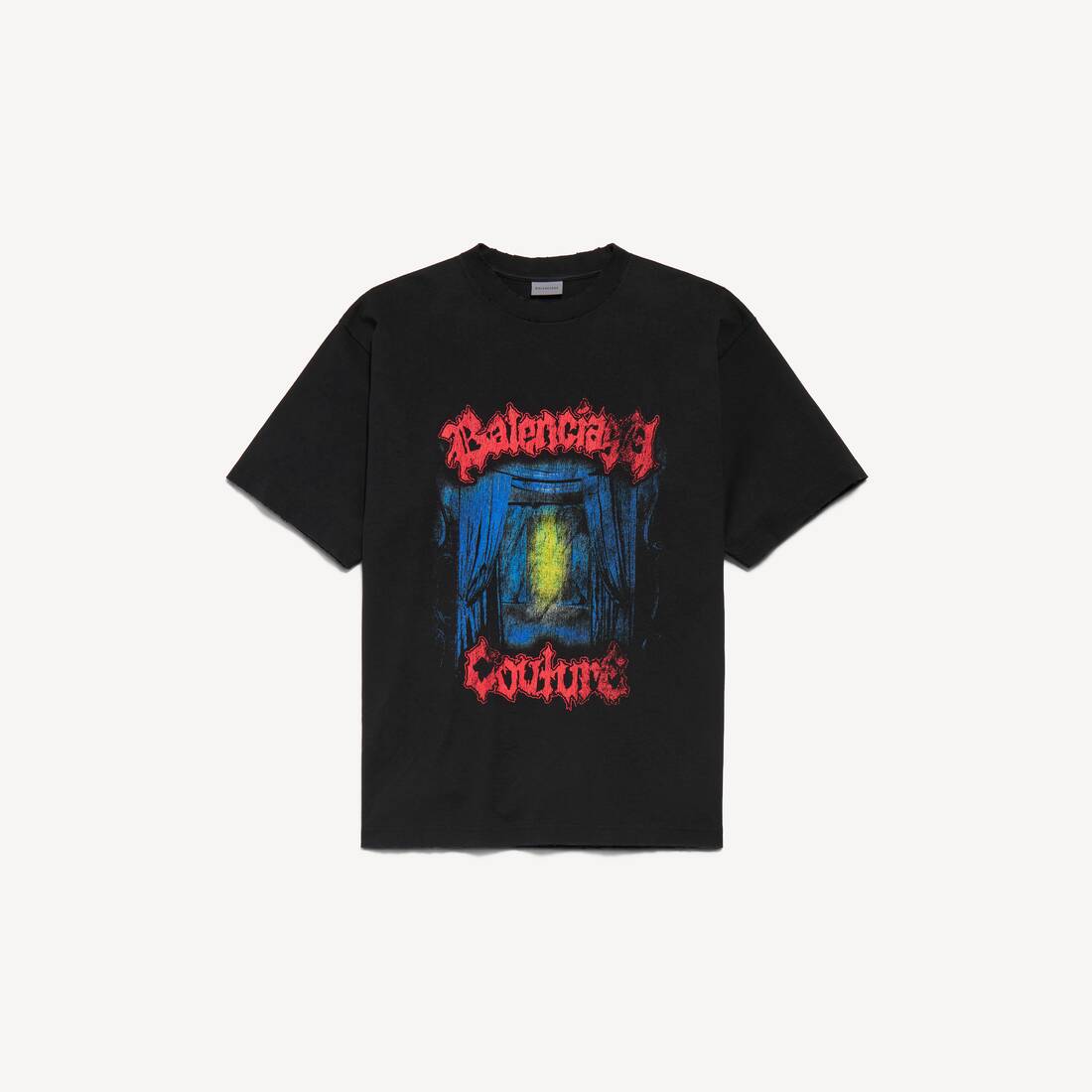 Camiseta para hombre Salon De Couture de corte medio en negro